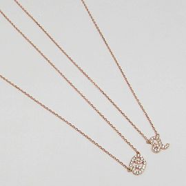 COLLAR  ZODIACO CRISTAL /PLATA ROSE